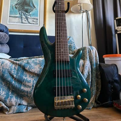 Ibanez SR1206-TT Standard Soundgear Bass 1994 - 1996 - Transparent Turquoise image 1