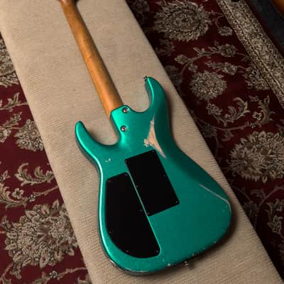 Tom Anderson Guitarworks Angel Player Big Sparkle Teal Guitar image 11