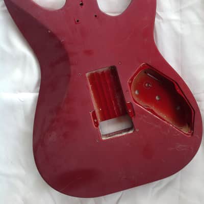 1987 Kramer Pacer Custom II Guitar body - Left Handed - Red image 7