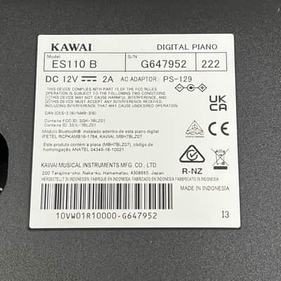 Kawai ES110B Digital Piano; Serial No: G647952 | Second Hand image 12