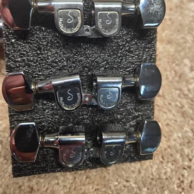 Vintage 1980's Schaller W. Germany M6 3 x 3 Tuners Side Tabs image 1