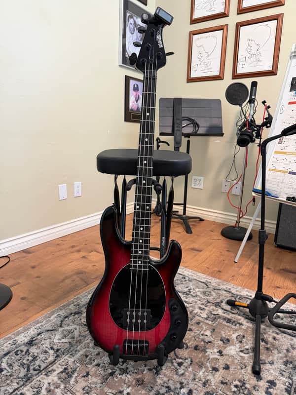 Ernie Ball Music Man StingRay Special 4 H with Ebony Fretboard 2018 - Present - Raspberry Burst image 1
