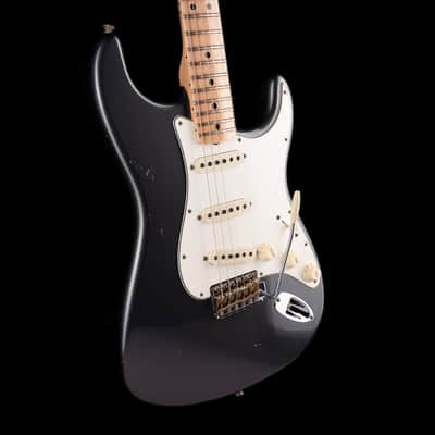 Used 2024 Fender Custom Shop 1968 Stratocaster Journeyman Relic Charcoal Frost Metallic with OHSC image 6