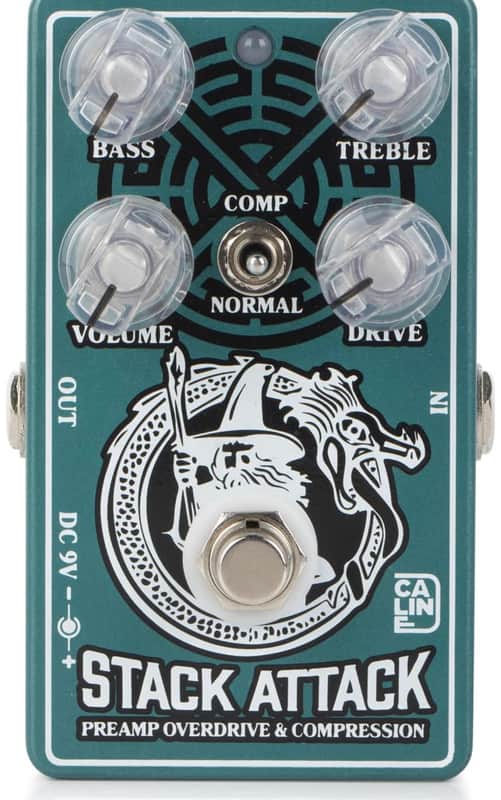 Caline CP509 Stack Attack Preamp Overdrive & Compressor Pedal True Bypass Alum. image 1