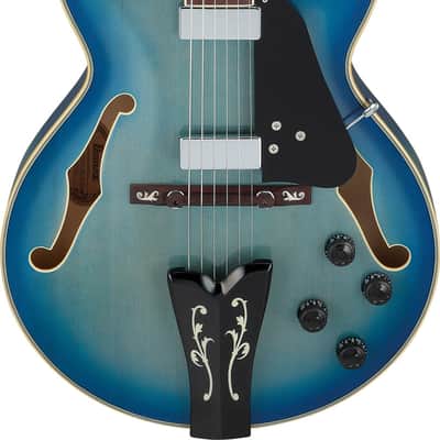 Ibanez George Benson Signature 6 String Hollow Body Electric Guitar - Jet Blue Burst (GB10EMJBB) image 9
