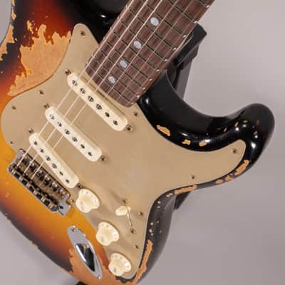 Fender Custom Shop LTD Roasted Bighead Stratocaster 2024 - Super Heavy Relic 3Color Sunburst image 4