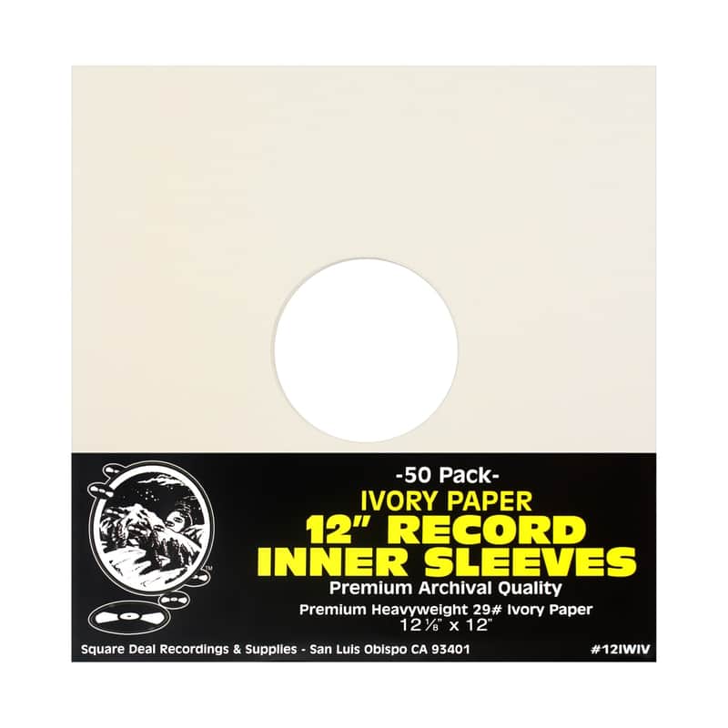 (50) 12" PREMIUM 29# IVORY Paper Vinyl LP Record Album Inner Sleeves ARCHIVAL image 1