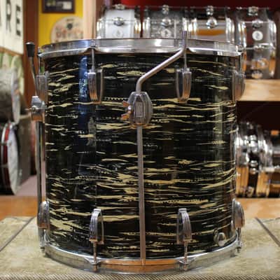 1969 Ludwig Hollywood in Black Oyster Pearl 14x22 8x12 9x13 16x16 image 12