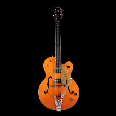 Gretsch G6120T-59 Vintage Select '59 Chet Atkins Hollow Body Lacquer Vintage Orange Stain with Case image 2