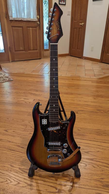 1960's Norma Electric Guitar - Sunburst - All Original - w case image 1