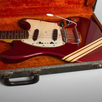 Fender Competition Mustang Solid Body Electric Guitar (1973), ser. #436903, original grey hard shell case. image 12