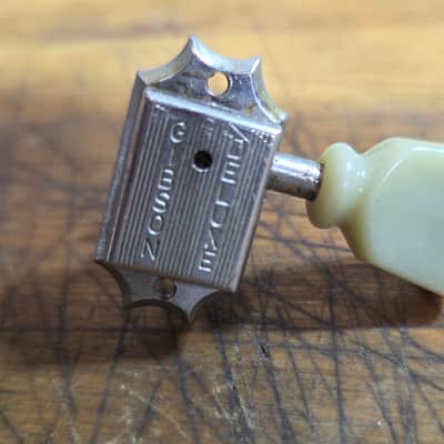 Used 1990's Gibson Deluxe Made in Germany Bass Side Keystone Guitar Tuner Individual 3x3 Guitar Tuner Chrome Luthier Parts #3 image 2