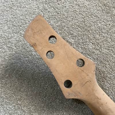 Maple Wood 4 String Bass Neck, 24 Frets Rosewood Fingerboard image 6