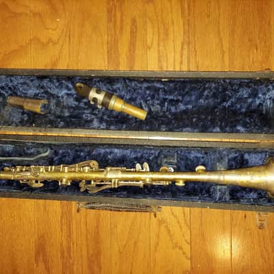 Vintage Henri Lavella American metal clarinet with case/neck/mouthpiece, USA image 2