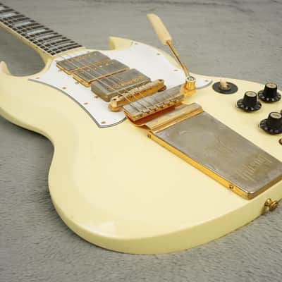 2020 Gibson Jimi Hendrix '67 SG Custom, Aged Polaris White image 10