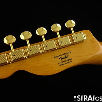 Fender Squier FSR Class Vibe 50s Telecaster NECK w GOLD TUNERS Tele Tinted Maple image 6