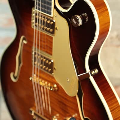 GRETSCH Broadkaster LX Figured Center Block - w/Bigsby, Gold Hardware & Ebony - Havana Burst image 15