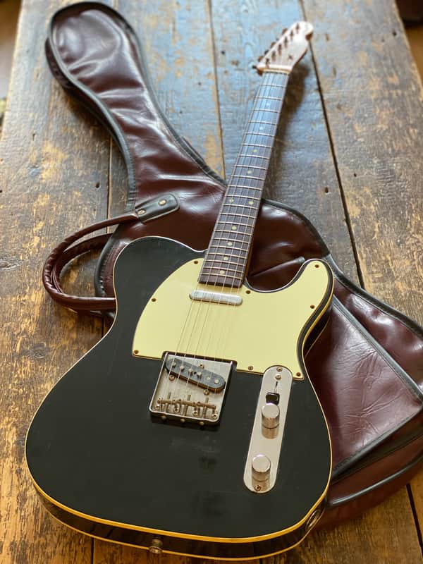 Fender Japan Rare Vintage Mid 1980's FujiGen Built Telecaster Custom 1962 Reissue MIJ Piano Black w/ Vintage Leatherette Case image 1