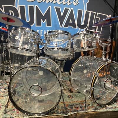 Zak Starkey's The WHO, 2010 Super Bowl Halftime Show, DW-Zildjian Custom Clear Acrylic Complete Drum Set. Authenticated! image 4