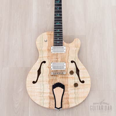 2023 Paul Reed Smith Private Stock Singlecut Archtop Natural w/ Green Grainfill, Case & Tags image 2