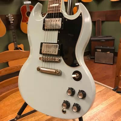 2019 Gibson Custom Shop 61/59 SG Fat Neck Frost Blue VOS image 4
