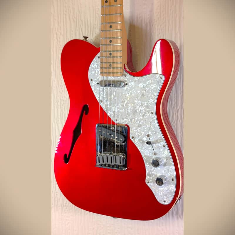 Fender Telecaster Thinline Deluxe VIDEO DEMO Candy Apple Red/Maple
