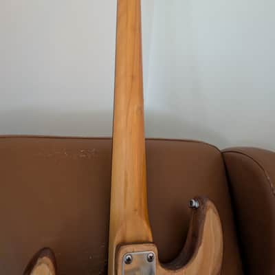 1970s Epiphone ET-280 Short Scale Bass MIJ Matsumoku - Natural Stripped / Select by EMG Modded (As-Is Seized Truss Rod / Wiring Project) image 17