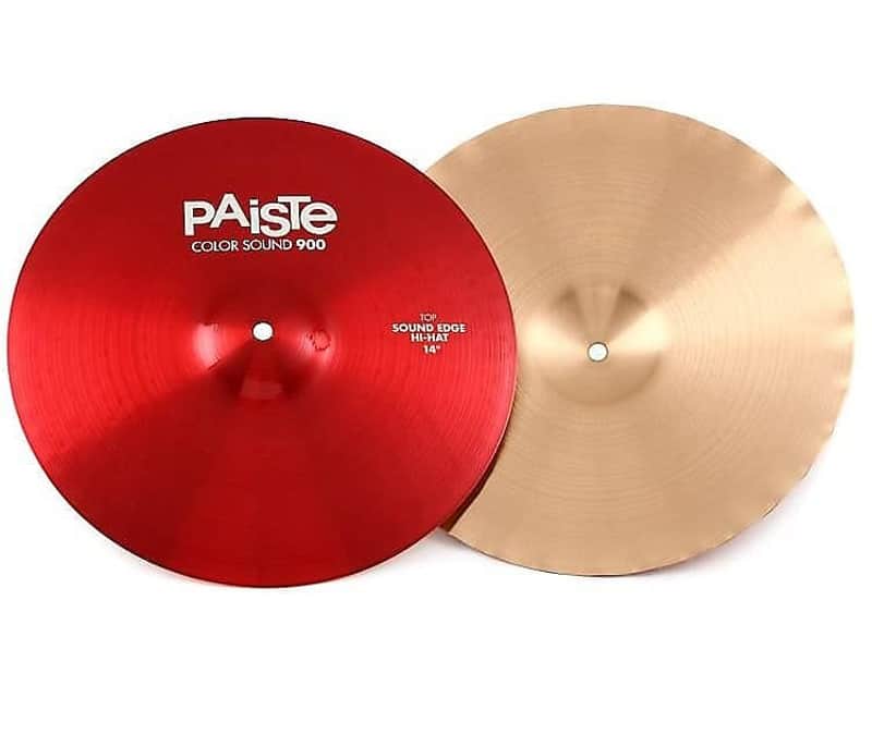 Paiste 14" Color Sound 900 Red Sound Edge Hi-Hat Pair Cymbals *IN STOCK* image 1