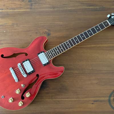 Yamaha SA700, “335” Guitar, 1977, Persimmon Red, 1ST YEAR PRODUCTION image 3
