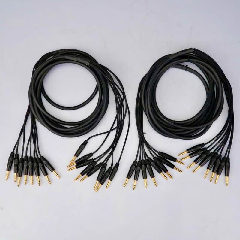 2x Mogami Gold 8 x 1/4" TRS Male to 8 x 1/4" TRS Male Snakes (20') #58819 image 1