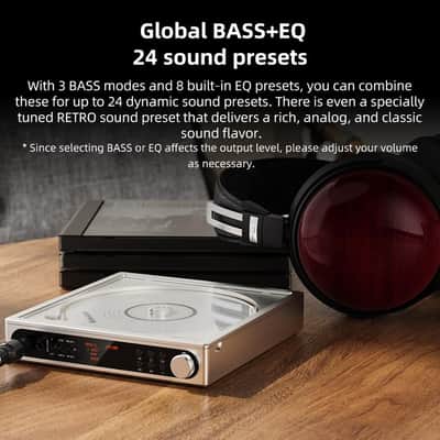 FiiO DM15 Portable Stereo CD Player with True 24Bit R2R DAC, 1150mW+1150mW High-Power Output, aptX Adaptive Bluetooth Transmitter, 24 Sound Presets, USB/CD HiFi Audio, HD Display (Red) image 9