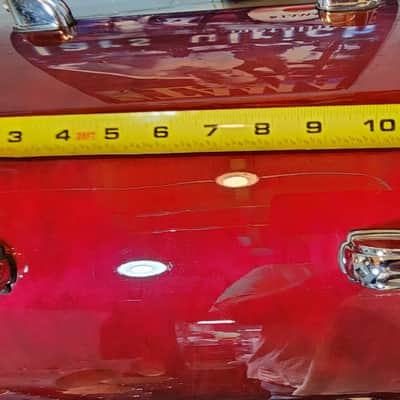 Tama Starclassic Performer 13x12 Rack Tom, Transparent Red. Vintage .1994 image 7