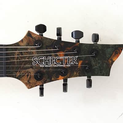 Schecter USA Custom Sunset Extreme 7 Stabilized Top Guitar 2039 image 5