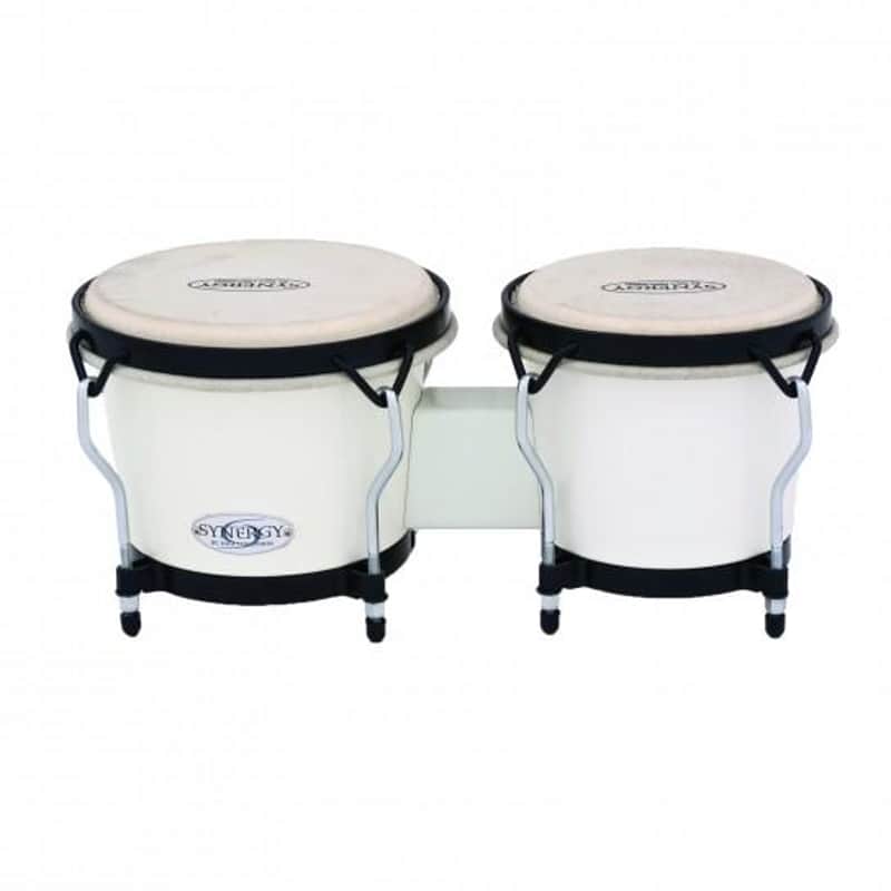 Toca Synergy Synthetic Bongos- White image 1