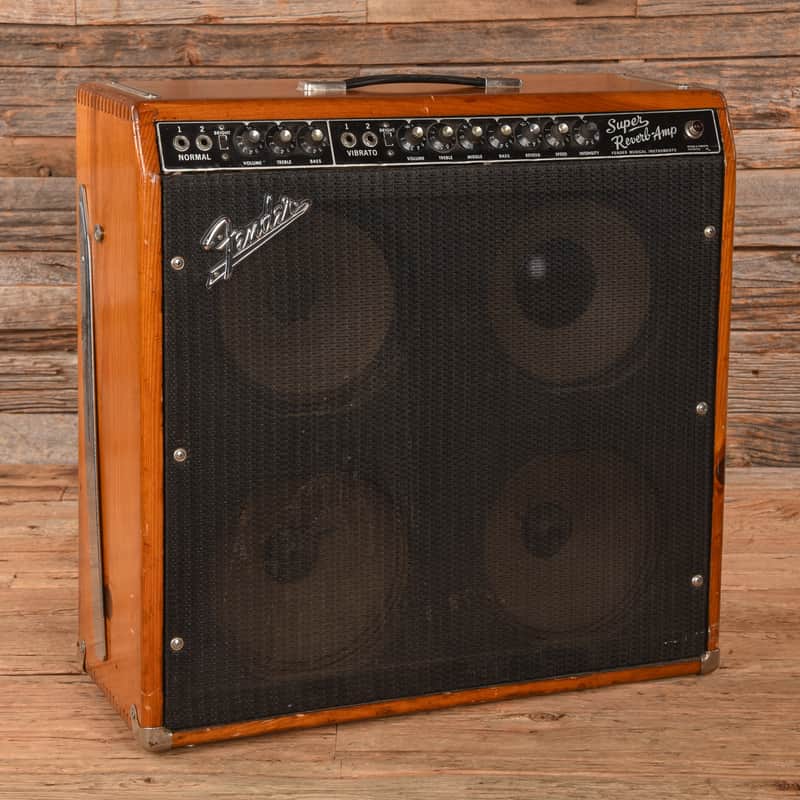 Fender Black Panel Super Reverb 2-Channel 40-Watt 4x10" Guitar Combo Stripped 1965 image 1