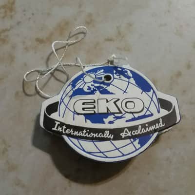 Vintage 1960's EKO Guitar Price Hang Tag! Rare, Original Case Candy, Paperwork! image 1