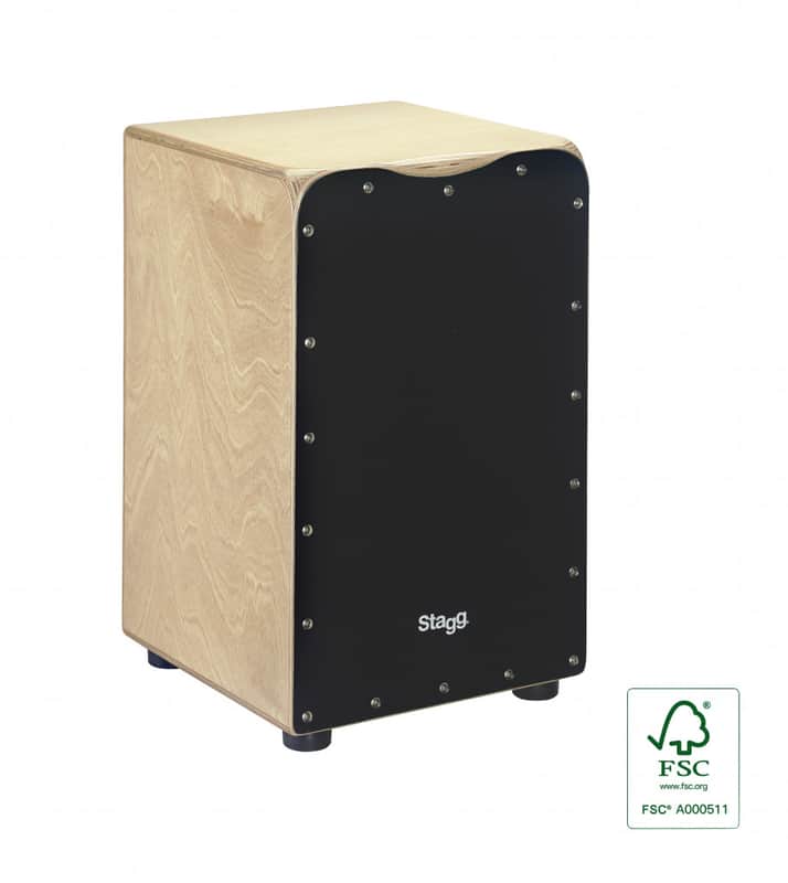 Stagg Cajon Drum Birch, Black CAJ-50M-BK image 1