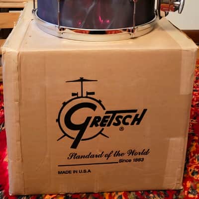 Gretsch 9"x13" Tom Drum w/Mount USA Custom Heritage Lugs - Black Satin Flame Nitron Wrap *EXCELLENT* 2024 image 7