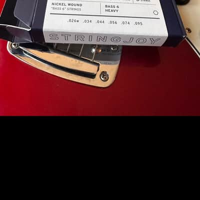 Fender Pawn Shop Bass VI 2013 - 2014 - Candy Apple Red image 8