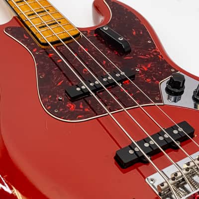 1970s Greco Jazz Bass MIJ Fiesta Red Matching Headstock Block Inlays w/ Gigbag image 15