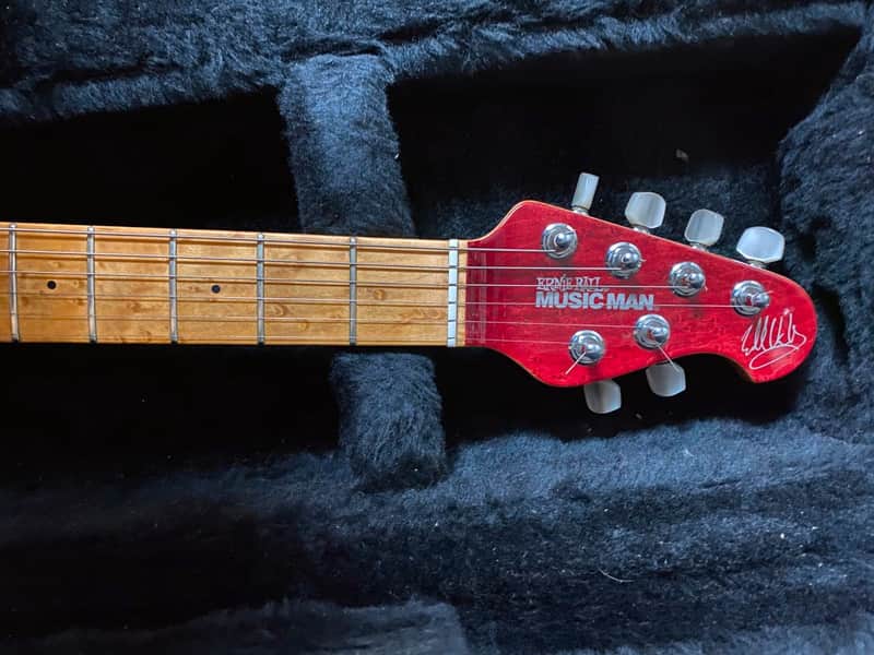 Music Man EVH with the Stoptail - Eddie Van Halen - 1994 translucend red - make me an offer! image 1