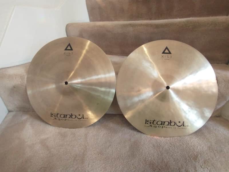 Istanbul Xist 15 inch hi hat cymbals, 1088/1282 grams excellent condition! image 1