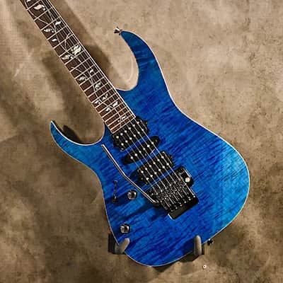 Ibanez Left Handed J. Custom RG-8570ZL 2017 Trans Blue image 5