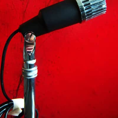 Vintage 1960's Claricon 38-040 dynamic microphone Hi Z w cable & stand Monarch Olson Lafayette image 9