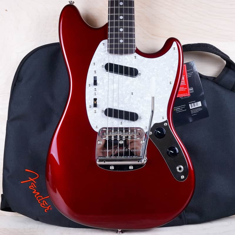 Fender MG-69 MH Mustang '69 Reissue MIJ 2010 Candy Apple Red with Matching Headstock Japan w/ Bag image 1