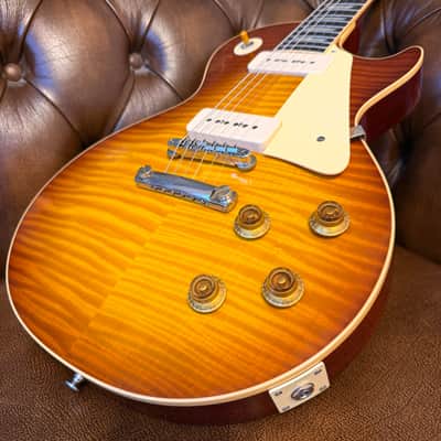 2024 Gibson Custom M2M Murphy Aged 1956 Les Paul Handpicked Top Ultra Light - Slow Ice Tea Fade image 2