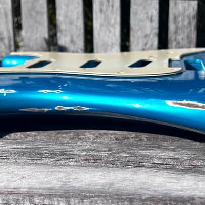 JVG ST BODY RELIC Reborn Old -Lake Placid Blue  Nitrocellulose  Lacquer  routed SSH Place your ORDER JVGuitars image 4
