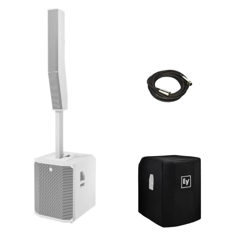 Electro-Voice EVOLVE 90 Portable column kit, white w/ 18" Sub + Cover & XLR image 1