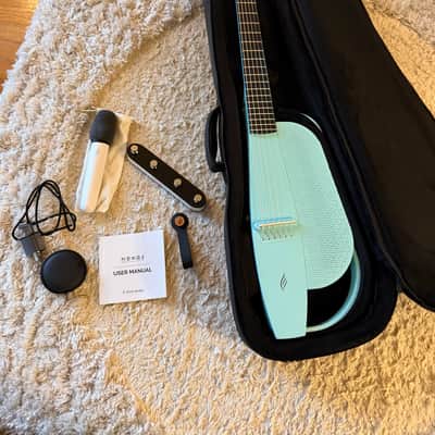 Enya NEXG 2 Smart Audio Guitar Deluxe Bundle - Teal Blue (with Mic & Wireless Pedal) image 1