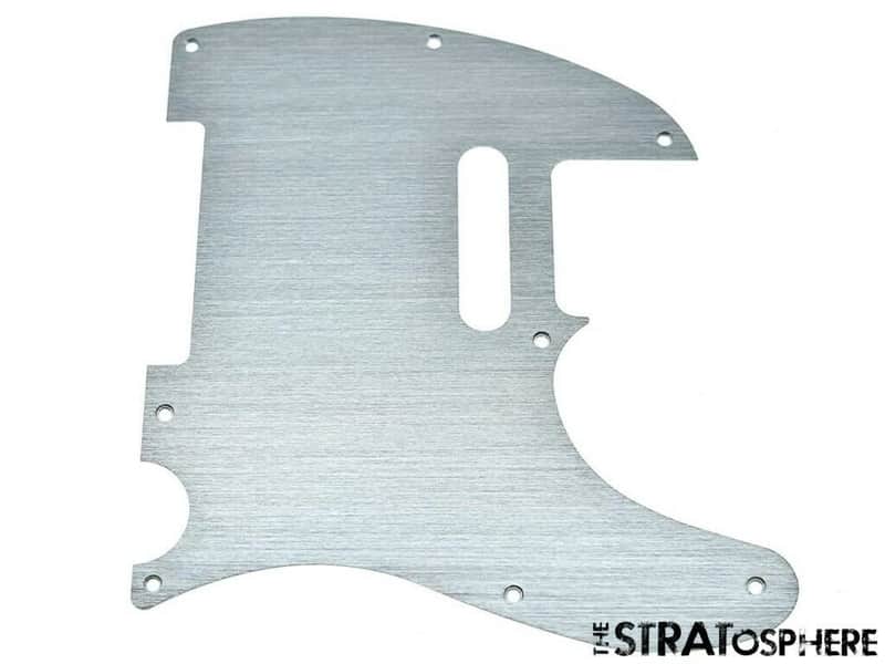 *NEW PICKGUARD for Fender Telecaster Tele 8 Hole ALUMINUM ANODIZED, SILVER image 1